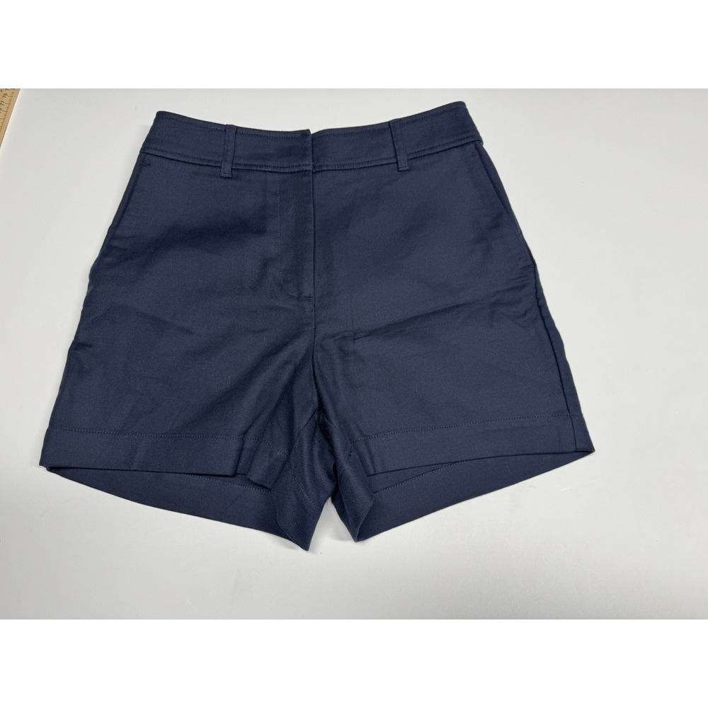 Boden Shorts Womens‎ 2 Navy Blue Chinos High Rise 4" Cotton Blend